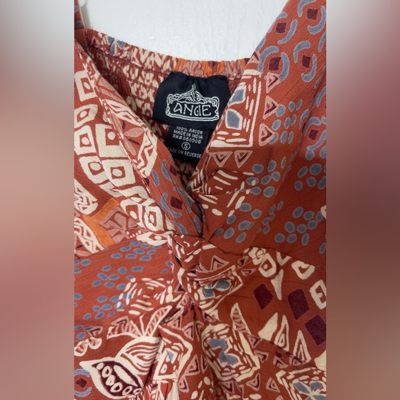 Angie Coral Geometric Jumpsuit - Picture 6 of 6